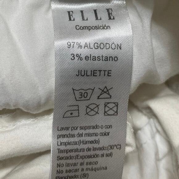 Elle Jeans Curves Women's White High Waisted Bootcut Flared Pants Denim Jeans 40 - Picture 5 of 5